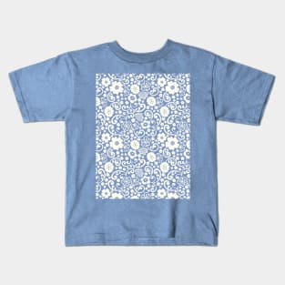 swedish kurbits Scandinavian folkart dala horse traditional vintage rosemaling blue Kids T-Shirt